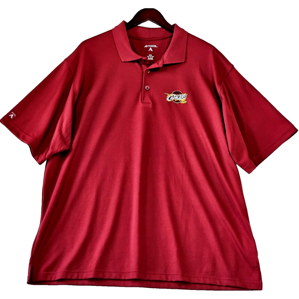 Cleveland Cavaliers Antigua Men's 3-Button Polo Basketball Logo Shirt Size XXL